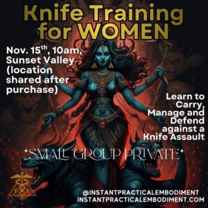 11.15.25: Small Group Private: Knife Training for WOMEN